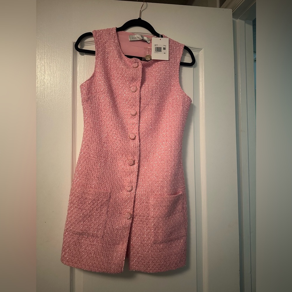 TWEED PINK DRESS Small